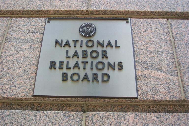 National Labor Relations Board plaque