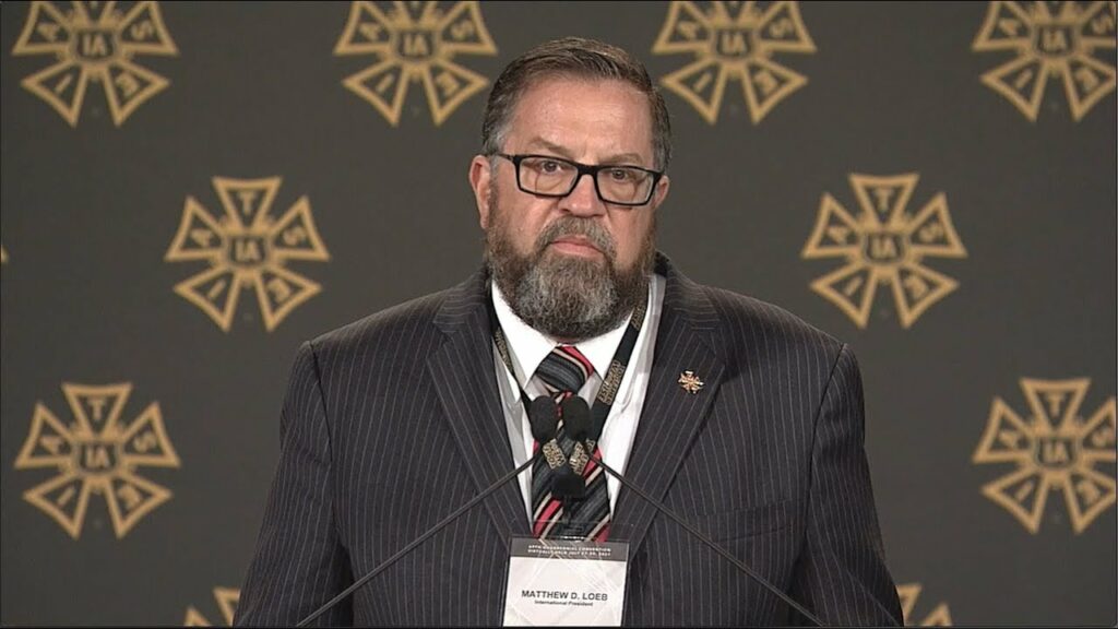 President Matthew D. Loeb speaks at IATSE 2020 Convention