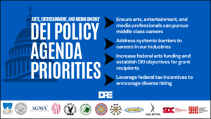 Arts, Entertainment, and Media Unions Launch Updated DEI Policy Priorities for the 118th Congress